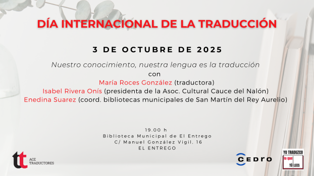 Día Internacional de la Traducción de 2025, actividad El Entrego (Asturias)