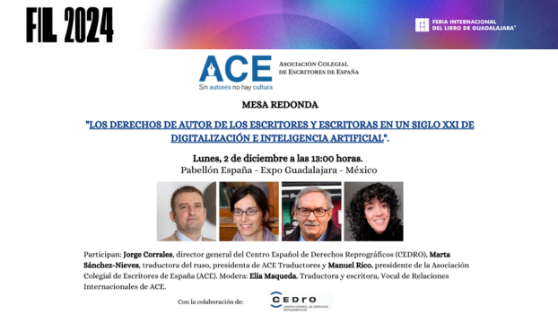 Mesa redonda "Los derechos de autor de los escritores y escritoras en un siglo XXI de digitalización e inteligencia artificial"