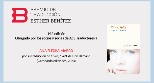 Cartel acto de entrega del XIX Premio de Traducción Esther Benítez