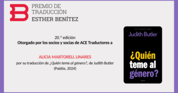 Fallo del XX Premio Esther Benítez