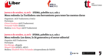 Cartel informativo sobre actividades en Liber 2025