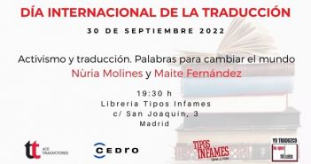 Cartel de la actividad del Día de la Traducción en Madrid