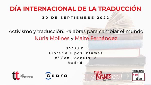 Cartel de la actividad del Día de la Traducción en Madrid