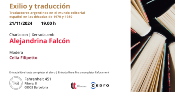 Información sobre el taller "Exilio y traducción", Barcelona, 21/11, 19.00 h.