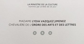 Diploma Caballera de las Artes y Letras de la República Francesa